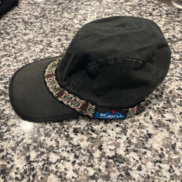 KAVU Strap Cap Black Canvas Camp Hat Adjustable Outdoor Hiking USA Medium - Picture 3 of 6